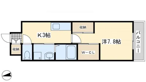 ウィングス八幡駅前【14階】の間取り