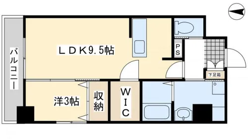 City Court 折尾【602号室】の間取り