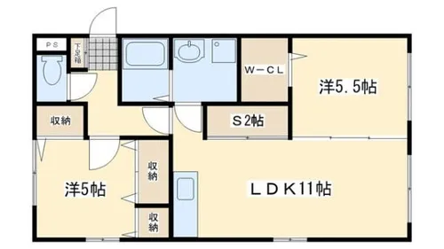 ストリエデルオルソ【1階】の間取り