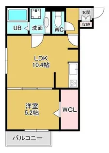 セジュール高須南【102号室】の間取り