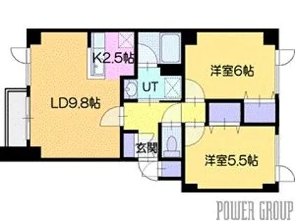 ディアカリンバA【2階】の間取り