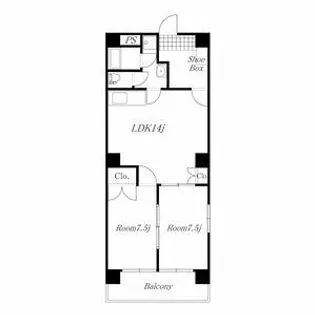 パークサイドメゾン伏見【7C号室】の間取り