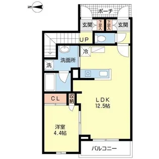 グレイスヒスイ室見【0105号室】の間取り