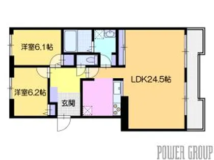 リーセント住吉【7階】の間取り