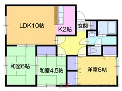 和光ハイツ3号棟【2階】の間取り