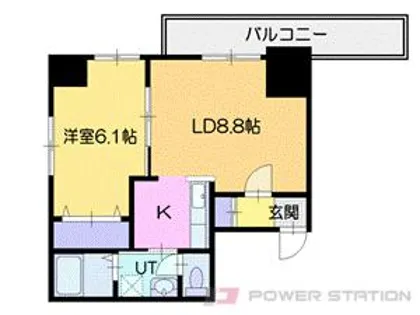 ベイコート小樽オーシャンヒルズ【6階】の間取り