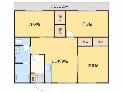 セレッソ深町コーポ【4階】の間取り