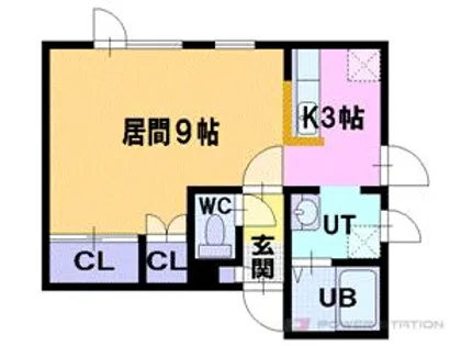 パレット緑館【3階】の間取り