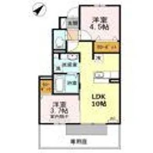 ポサーダ本城【105号室】の間取り