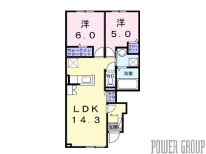 カーサ ルーナ【1階】の間取り