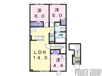 カーサ ルーナ【2階】の間取り