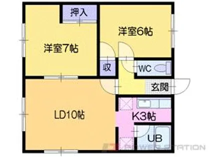江南ハイツ【2階】の間取り