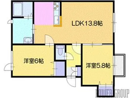 ローズベレー【1階】の間取り