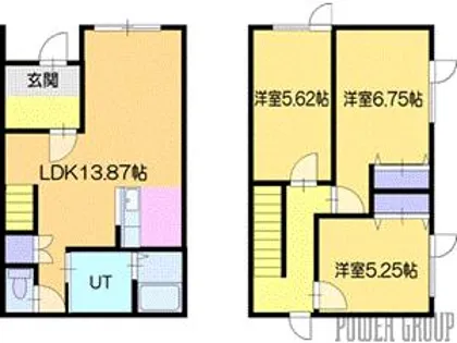 ソレイユ早来Ⅱ【1階】の間取り