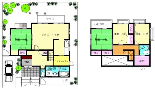 福岡県糟屋郡新宮町桜山手3丁目【一戸建】の間取り
