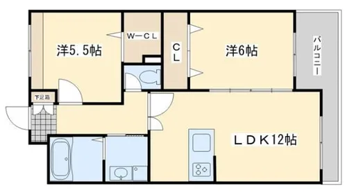 メゾンほおづきⅡ【105号室】の間取り