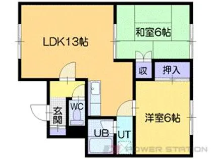 ぷらむハイツ【1階】の間取り