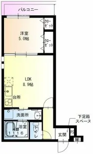 フジパレス住吉遠里小野Ⅱ番館【1階】の間取り