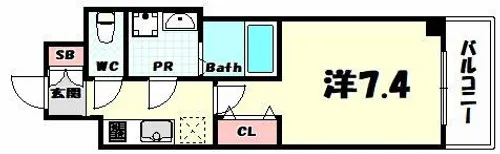 レジュールアッシュ神戸元町【12階】の間取り