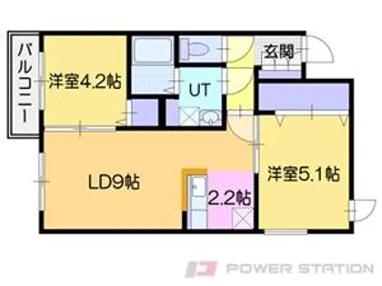 プラージュ銭函【3階】の間取り