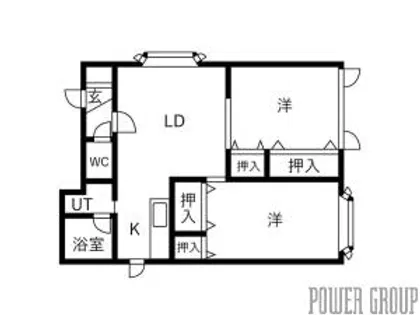 長橋コーポF棟【2階】の間取り