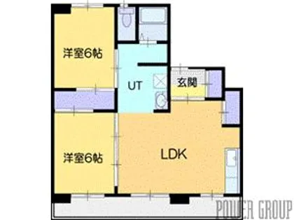 ビレッジハウス恵み野2号棟【1階】の間取り