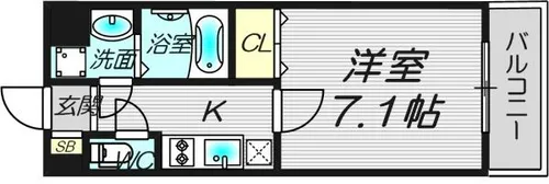 ベストレジデンス関大前3【3階】の間取り
