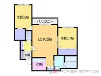 LEBENOAK【3階】の間取り