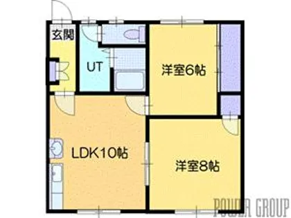 ハイツハッピー【1階】の間取り