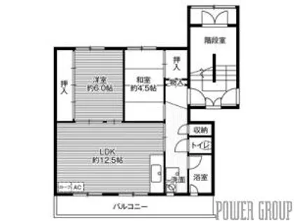ビレッジハウス潮見ヶ丘2号棟【5階】の間取り