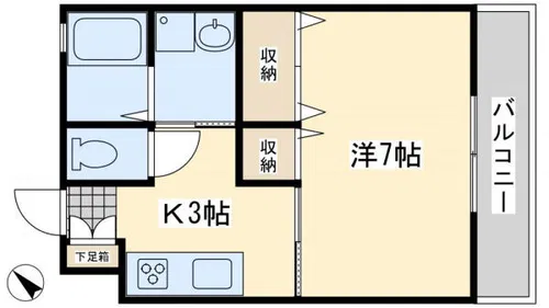 ソレアード大浦【102号室】の間取り