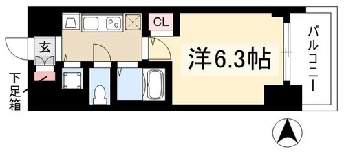 プレサンス金山グリーンパークス【0608号室】の間取り