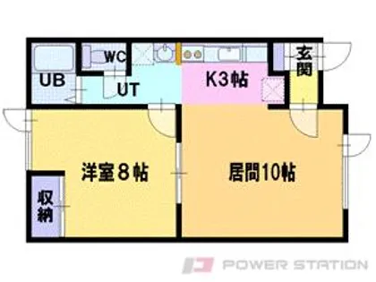 ラハイナフラッツ【3階】の間取り