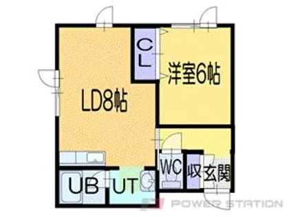 みどりヒルB棟【2階】の間取り