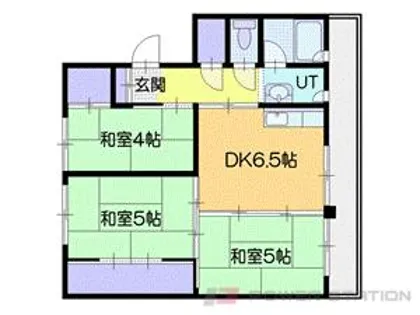 パークヒルズ真々地II【3階】の間取り
