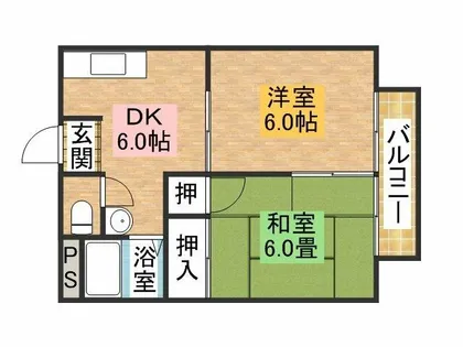 野守ハイツ【1階】の間取り