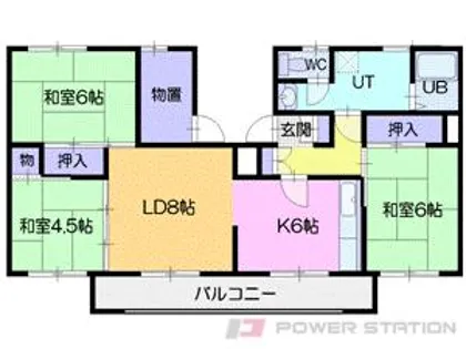ロジェ大麻東A【4階】の間取り