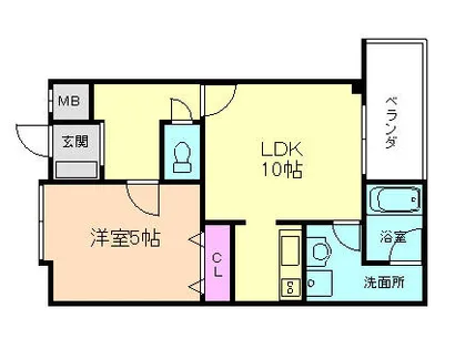 エルベコート豊中本町【6階】の間取り
