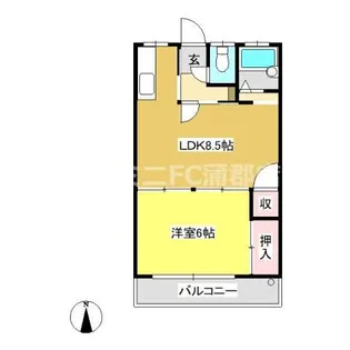 コーポ三浦【107号室】の間取り
