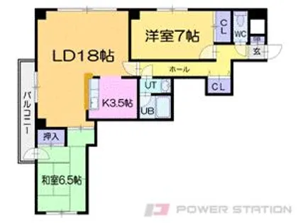 アンカー小樽レジデンス【3階】の間取り