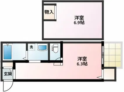 サンラポール西二見【104号室】の間取り