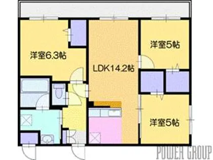 フェリシアス【5階】の間取り