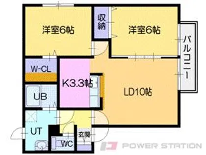 セジュール高砂A【2階】の間取り
