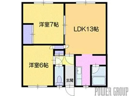 江南ハイツ【1階】の間取り