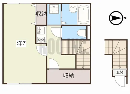 グリーンヒルズKYOU【201号室】の間取り