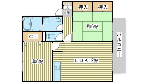 ボンヌシェール矢倉【B203号室】の間取り