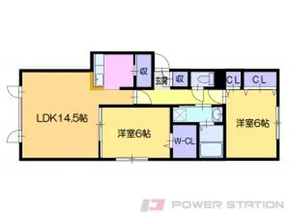 ラ・シュエット上江別西町【2階】の間取り