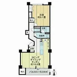 筒井ハイツ南館【2階】の間取り