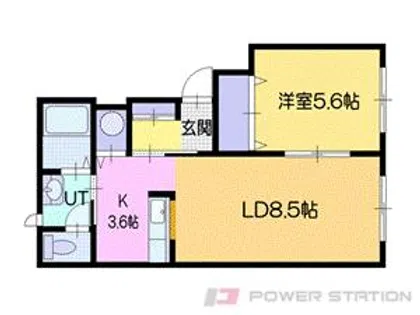 モイザリリバーハイツ【1階】の間取り