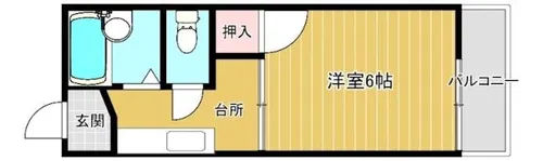 ウイング天花寺【2階】の間取り